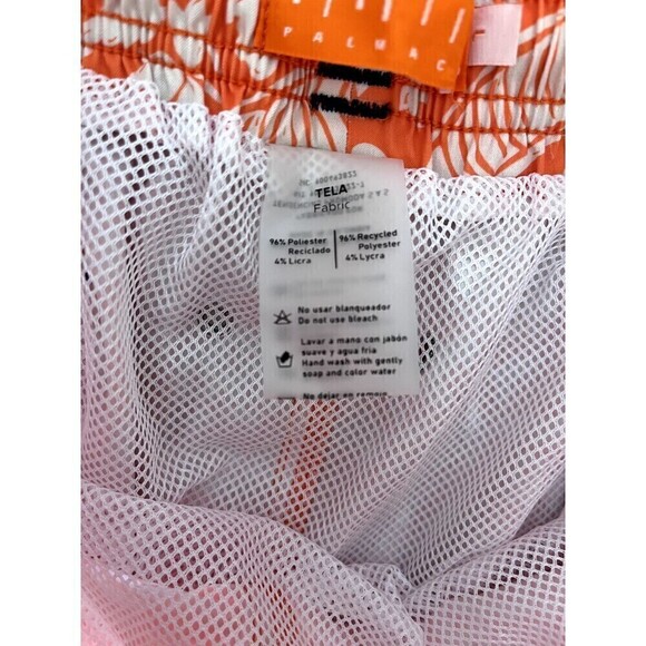 Palmacea Men's Orange Floral Bathing Trunks Size Large Swimwear New - Picture 5 of 7